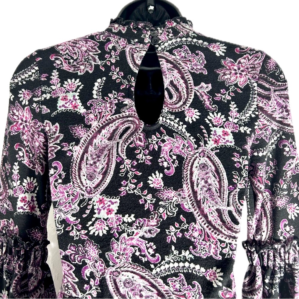 Xhilaration - Paisley Dress - Black and Purple - XS - Picture 5 of 7